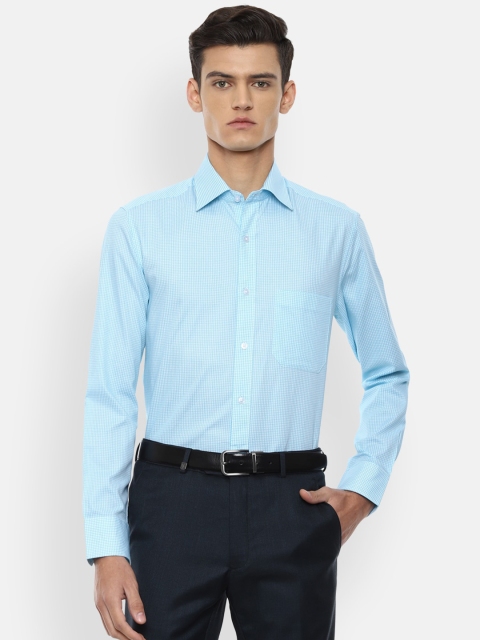 

Louis Philippe Men Blue Printed Formal Shirt