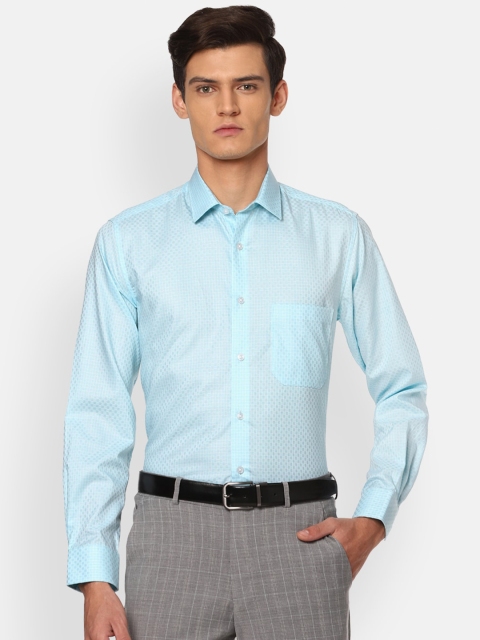 

Louis Philippe Men Green Slim Fit Printed Formal Shirt