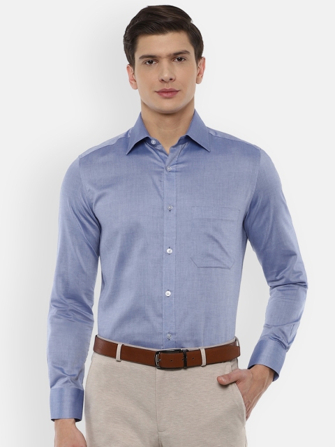 

Louis Philippe Men Blue Cotton Regular Fit Formal Shirt