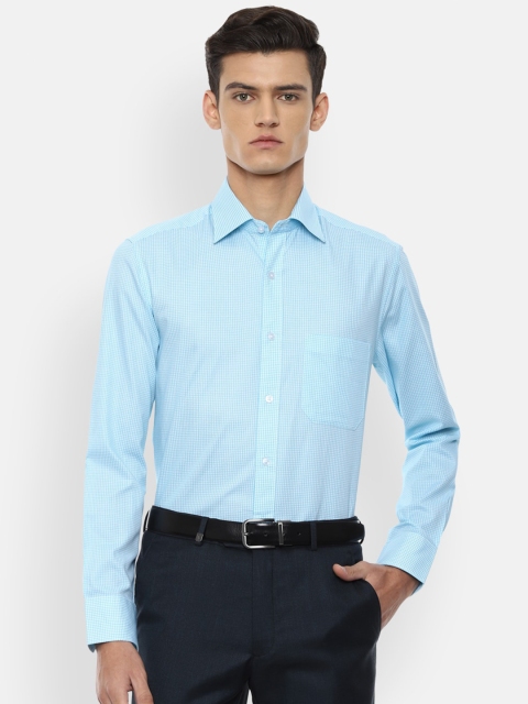 

Louis Philippe Men Blue Printed Formal Shirt