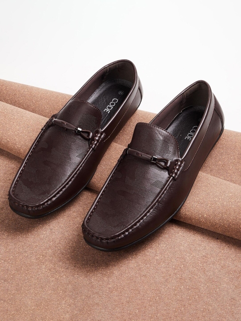 

CODE by Lifestyle Men Brown Textured Formal Loafers
