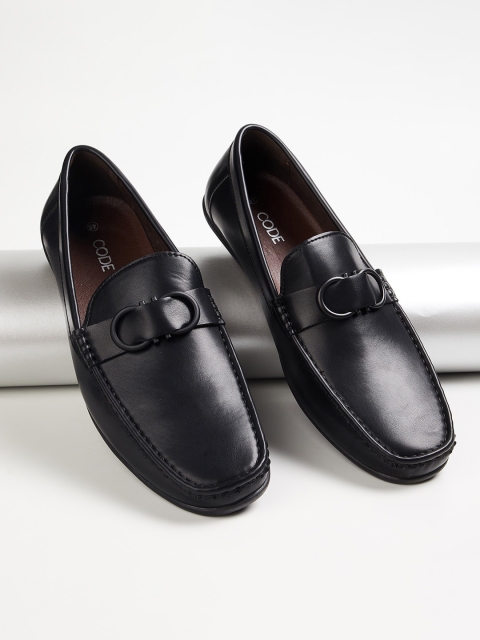 

CODE by Lifestyle Men Black Solid Formal Loafers