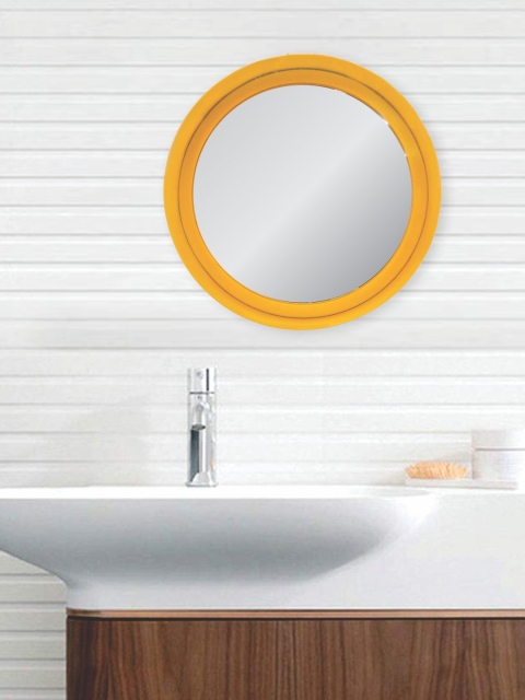 

MARKET99 Yellow Solid Metal Wall Mirror 26cm