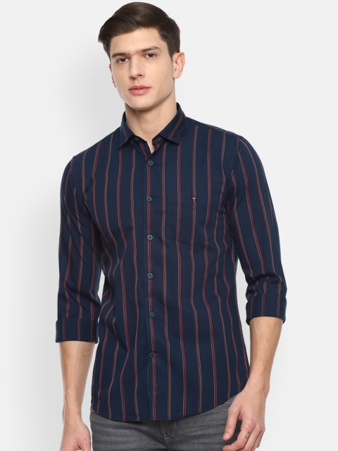 

Louis Philippe Sport Men Navy Blue Slim Fit Striped Casual Shirt