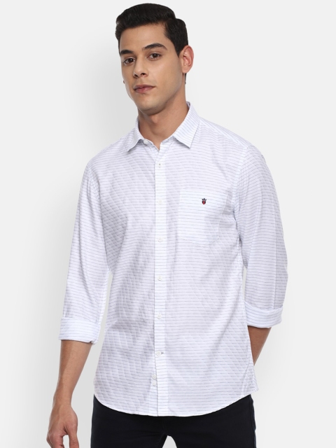

Louis Philippe Sport Men White Slim Fit Striped Casual Shirt