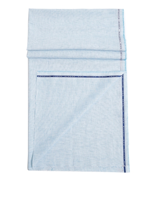 

CAVALLO by Linen Club Men Blue Solid Chambray Shirt Clothing Fabric