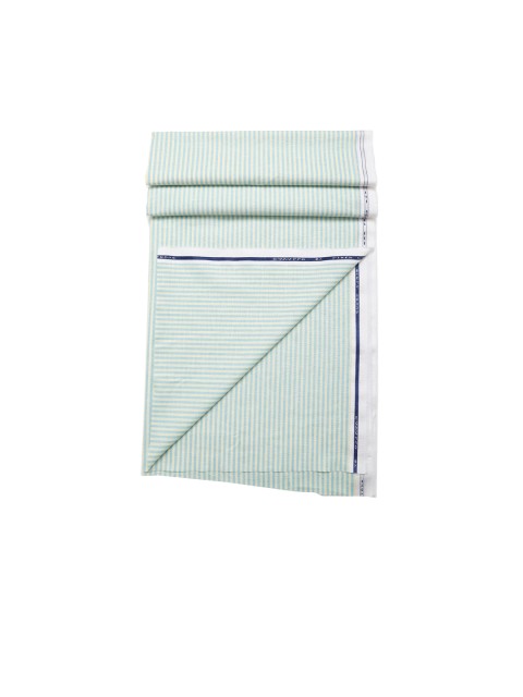 

CAVALLO by Linen Club Men Green & Blue Striped Shirt Fabric
