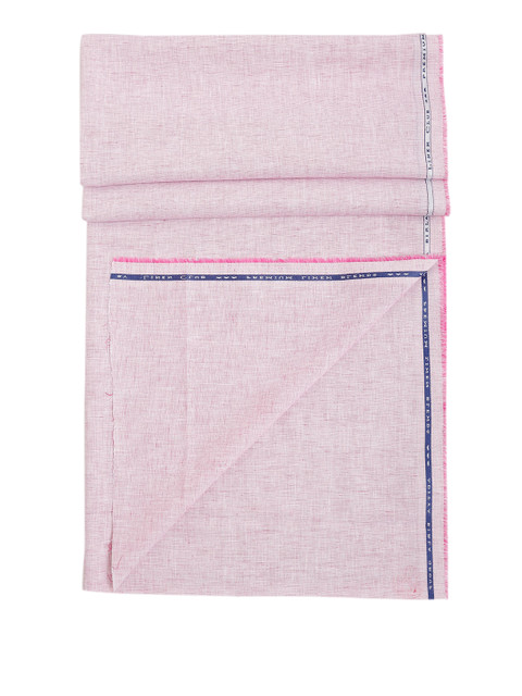

CAVALLO by Linen Club Men Pink Solid Chambray Shirt Clothing Fabric