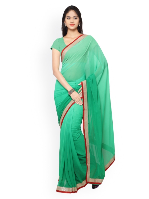 

Silk Bazar Green Chiffon Saree