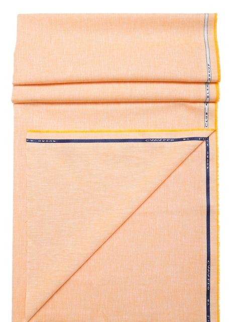 

CAVALLO by Linen Club Men Orange Solid Chambray Shirting Fabric
