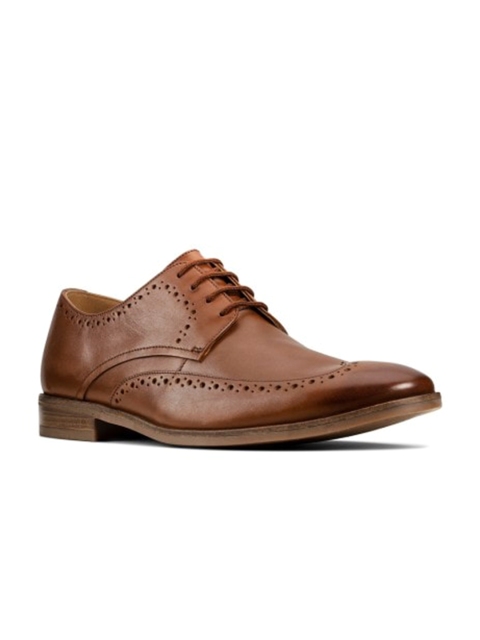 

Clarks Men Brown Solid Formal Derbys