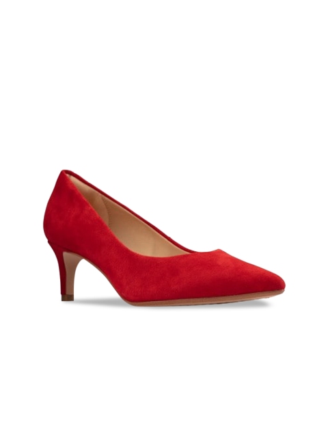 

Clarks Red Suede Pumps