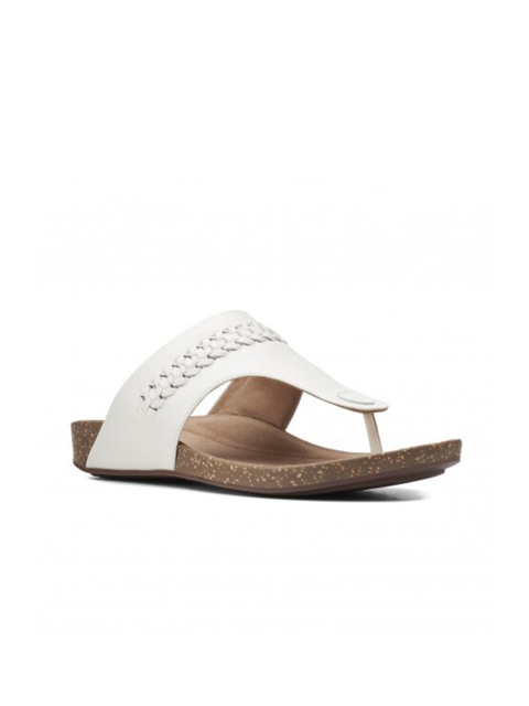 

Clarks Women White & Tan Comfort Sandals