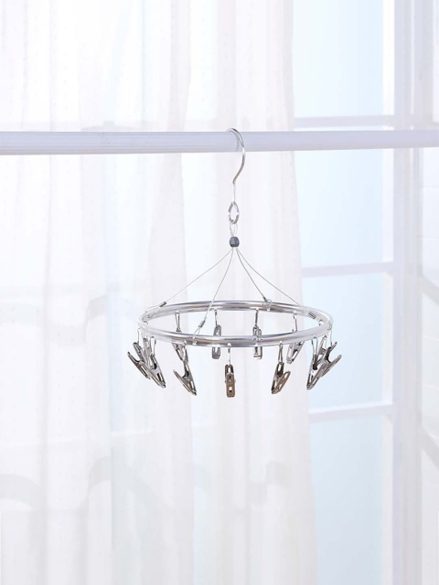 

MARKET99 Silver-Coloured Solid Clip Hanger