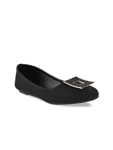 

Stelatoes Women Black Embellished Ballerinas Flats