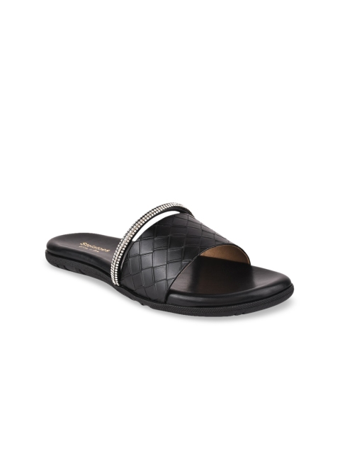 

Stelatoes Women Black Open Toe Flats