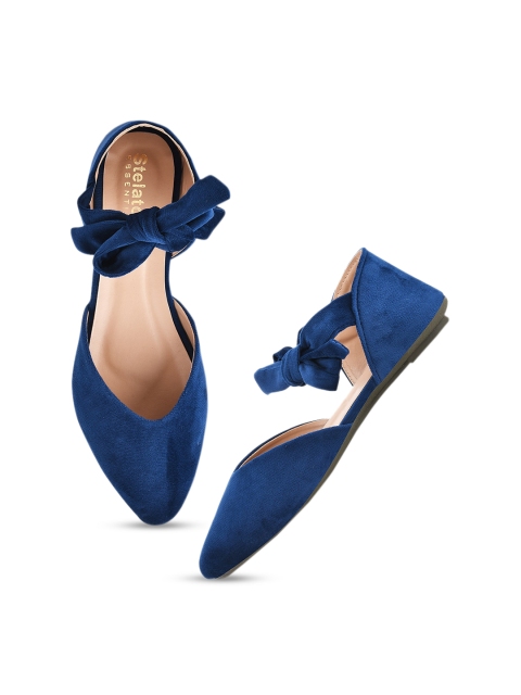 

Stelatoes Women Blue Ballerinas with Bows Flats