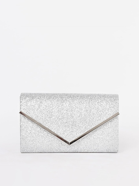 

CODE by Lifestyle Silver-Toned Embellished Swagger Sling Bag