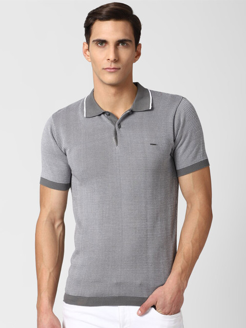 

Van Heusen Men Grey Polo Collar T-shirt
