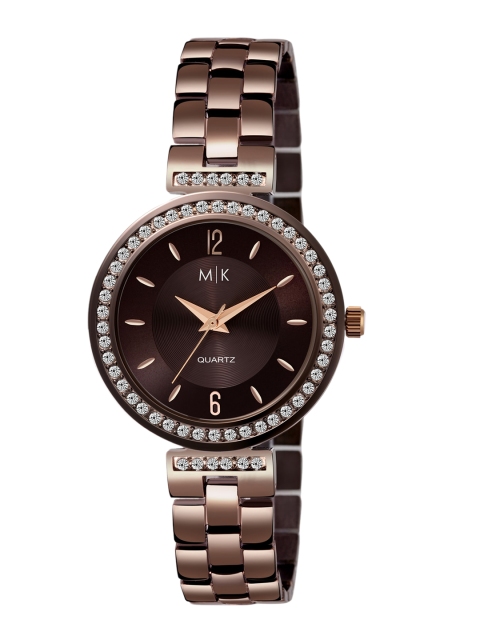 

MORRIS KLEIN Women Brown Embellished Dial & Stainless Steel Strap Watch MK-15-BROWN