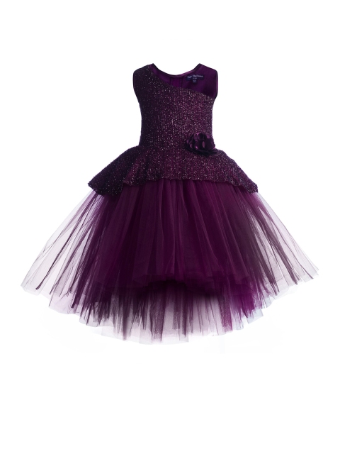 

Toy Balloon kids Purple Layered Net Dress