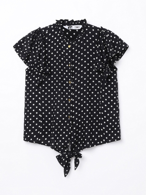 

Fame Forever by Lifestyle Girls Black & White Print Shirt Style Top