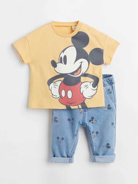 

H&M Infant Boys Pure Cotton 2-Piece Printed Set, Blue