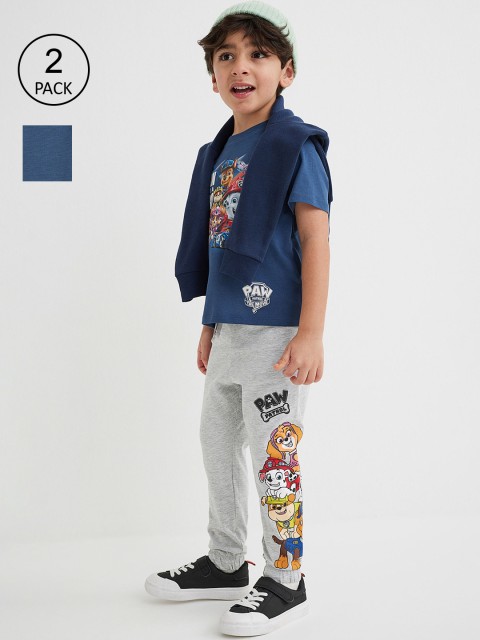 

H&M Boys 2-pack Printed Jersey Joggers, Blue