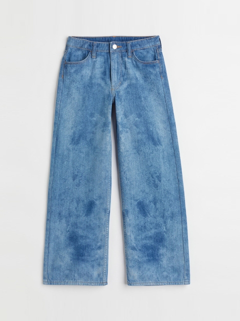 

H&M Girls Blue Wide Leg Jeans