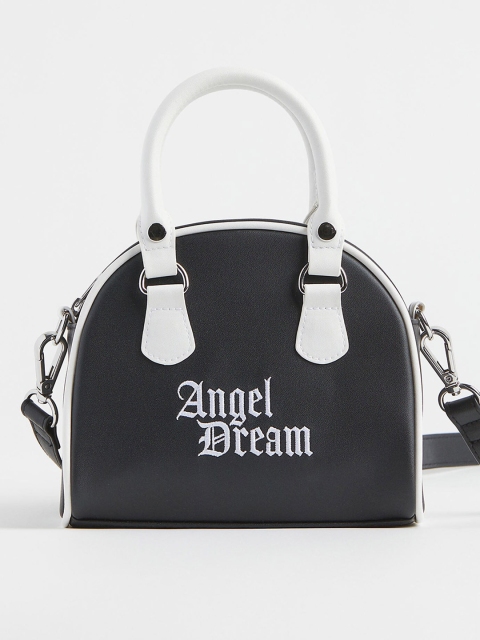 

H&M Women Black Printed Handbag