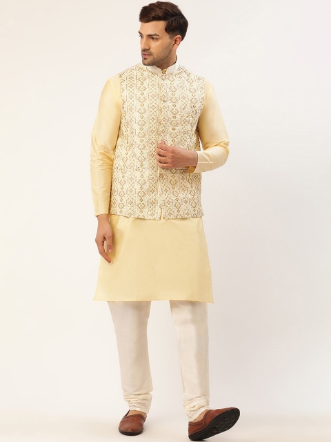 

Jompers Men White Kurta with Churidar