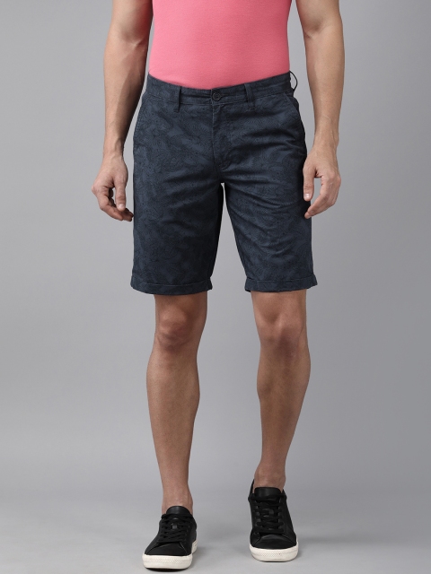 

Van Heusen Sport Men Navy Blue Conversational Printed Regular Shorts