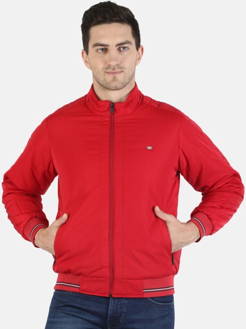

Monte Carlo Men Red Solid Bomber Jacket