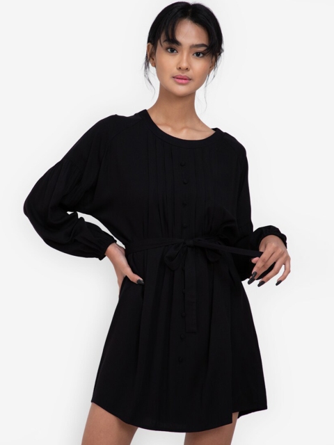 

ZALORA BASICS Black A-Line Dress