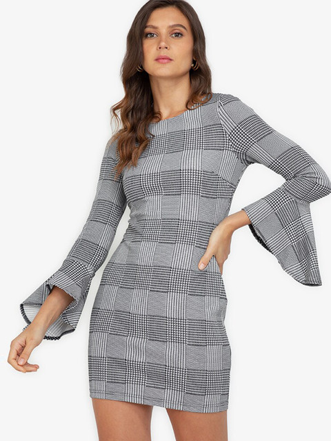 

ZALORA WORK Multicoloured Checked Bodycon Dress, Multi