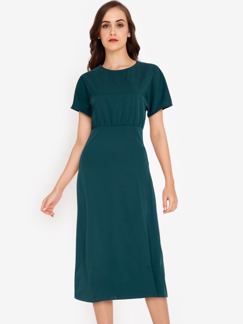 

ZALORA WORK Green A-Line Midi Dress