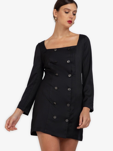 

ZALORA WORK Black Square Neck Blazer Dress