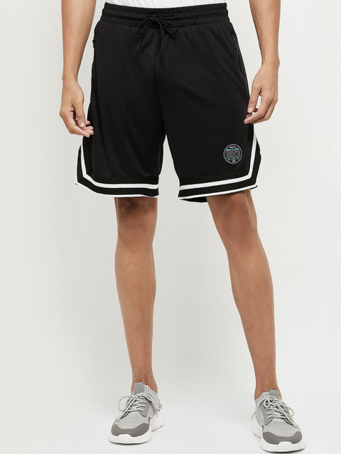 

max Men Black Sports Shorts