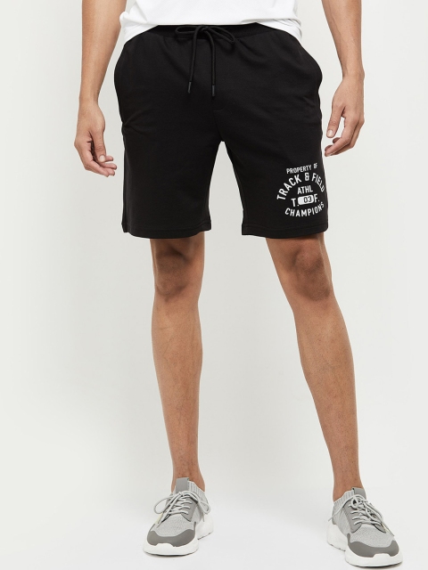 

max Men Black Printed Shorts