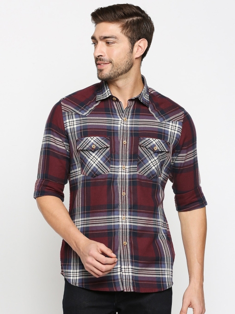 

EVOQ Men Multicoloured Comfort Tartan Checks Checked Casual Shirt, Multi