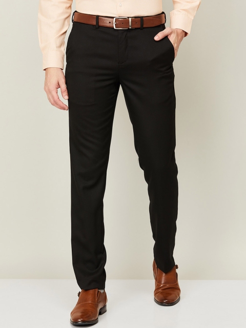 

CODE by Lifestyle Men Black Regular Fit Trousers
