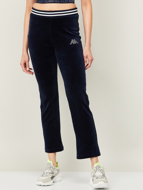 

Kappa Women Navy Blue High-Rise Cotton Trousers