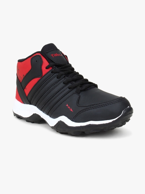 

Columbus Men Black & Red Mesh Running Shoes