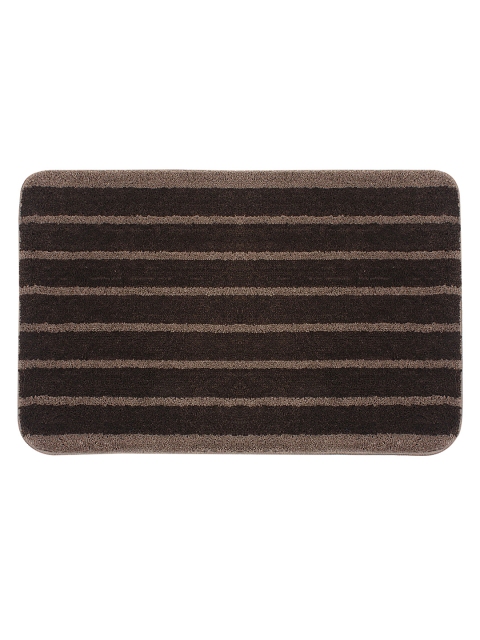 

Saral Home Brown Striped Rectangular Bath Rug