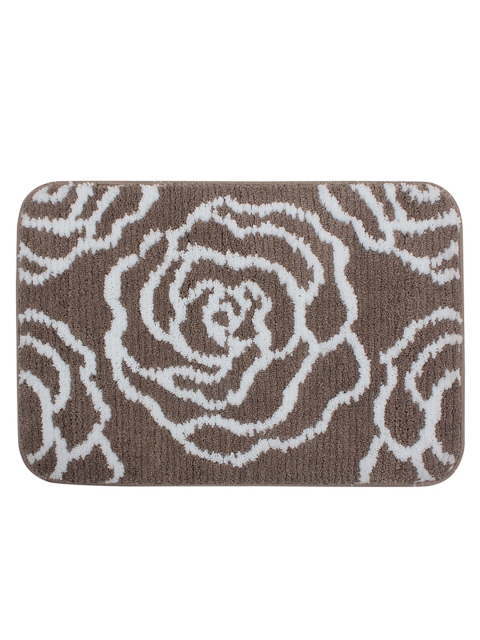 

Saral Home Beige Floral Patterned Rectangular Bath Rug