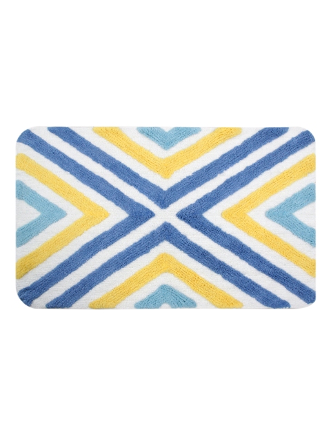 

Saral Home Blue & Yellow Rectangular Bath Rug