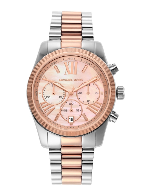 

Michael Kors Women Rose Gold Dial & Multi Stainless Steel Bracelet Straps Analogue Watch