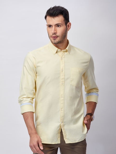 

J Hampstead Men Yellow Classic Slim Fit Formal Shirt