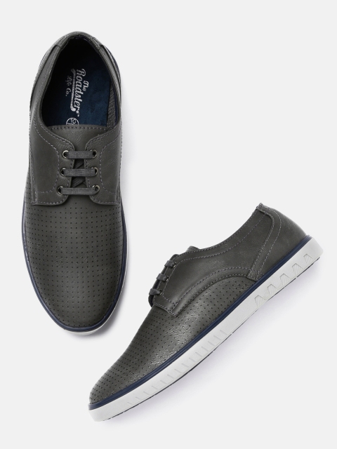 

Roadster Men Grey Perforated Sneakers