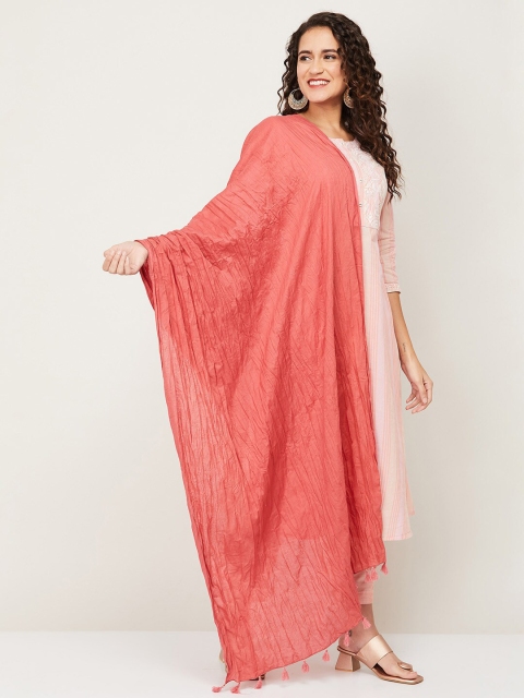 

Melange by Lifestyle Coral Pure Cotton Dupatta